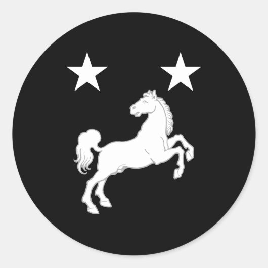 メリディーズ王国ポピュレースバッジ ラウンドシール (正面)