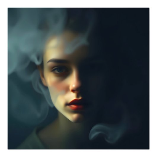 “メリノエの霧” - 霊的な肖像画 フォトプリント            (正面)