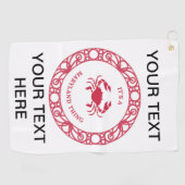 メリパーソナライズされたランドのもの（カニ） ゴルフタオル (横)