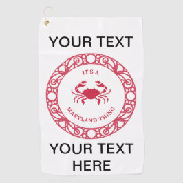 メリパーソナライズされたランドのもの（カニ） ゴルフタオル