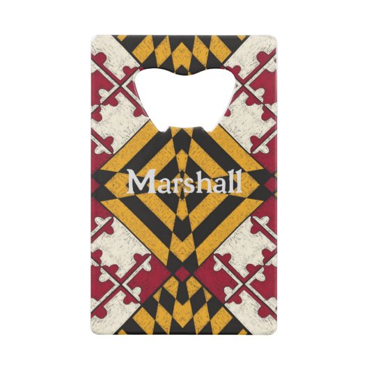 メリパーソナライズされたランド州旗ボトルオープナー クレジットカード栓抜き (正面)