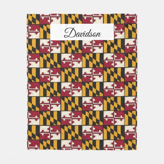 メリパーソナライズされたランド州旗 フリースブランケット (正面)