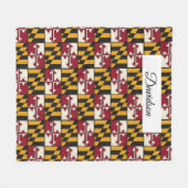 メリパーソナライズされたランド州旗 フリースブランケット (正面(横))