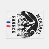 メリベルフランスアルプススキーリゾートアルパインスキーフランス フリースブランケット (正面(横))