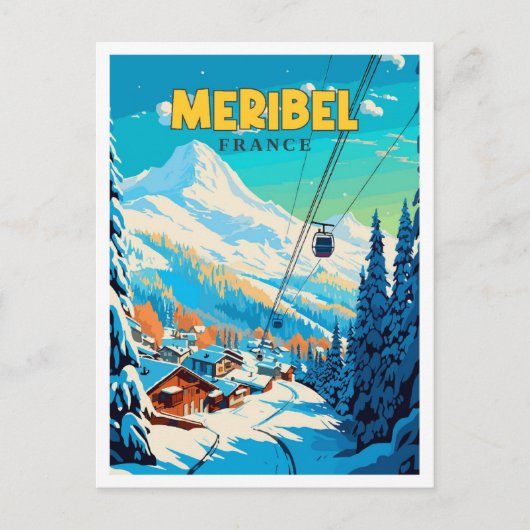メリベルフランスヴィンテージ旅行イラストレーション ポストカード (正面)