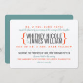 メリモダンメント結婚式招待状 招待状 (正面/裏面)