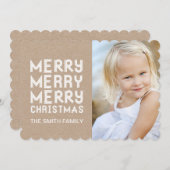 メリモダンークリスマス休暇写真カード シーズンカード (正面/裏面)