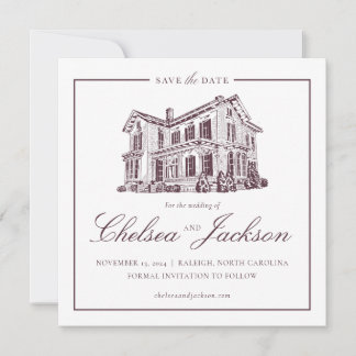 メリモン-ウィン・ハウス スケッチ 保存日付のお知らせ セーブザデート