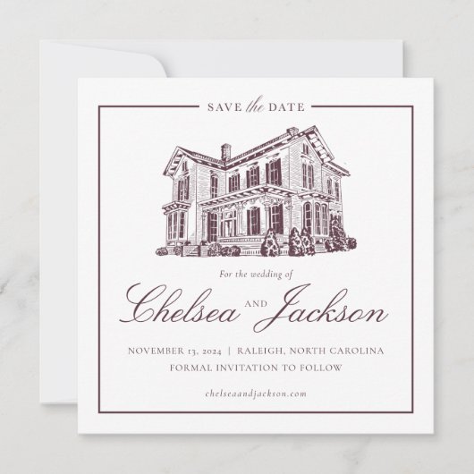 メリモン-ウィン ハウス スケッチ 保存日 セーブザデート (正面)