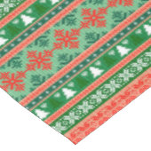 メリヤスのクリスマスツリー雪の結晶 テーブルクロス (アングル)