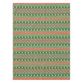 メリヤスのクリスマスツリー雪の結晶 テーブルクロス (正面)