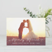 メリリー結婚したクリスマスフォトホリデーカード シーズンカード (スタンド正面)