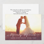 メリリー結婚したクリスマスフォトホリデーカード シーズンカード (正面/裏面)