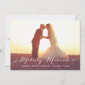 メリリー結婚したクリスマスフォトホリデーカード シーズンカード (正面)