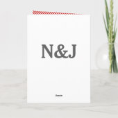 メリリ結婚したー結婚の発表のホリデーカード シーズンカード (裏面)