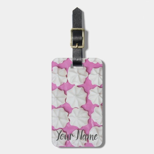 メリンゲオンピンク紙ギフト ラゲッジタグ (正面縦)