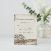 メリンダのヴィンテージのレースの応答カード 出欠カード (スタンド正面)