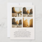 メリンニュートラルエレガントな結婚式 セーブザデート (裏面)