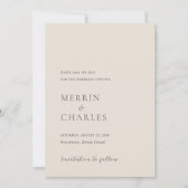 メリンベージュエレガントな結婚式 セーブザデート (正面)