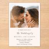 メリンモダンダ結婚ス アクリル招待状 (正面)