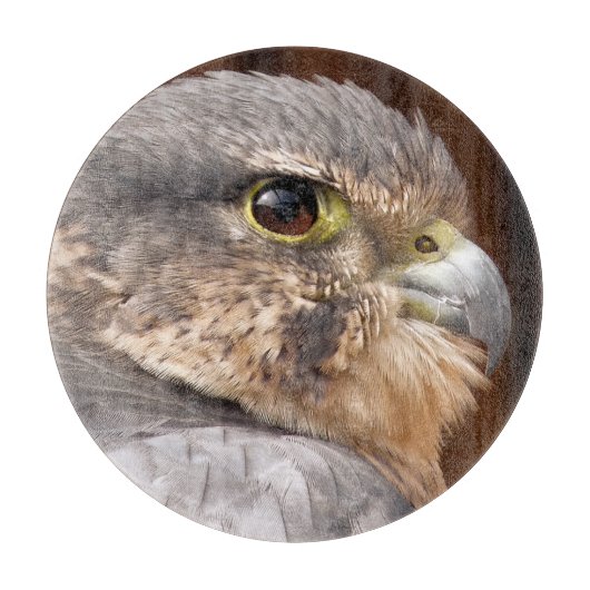 メリン《鳥》ハヤブサ猛禽類 カッティングボード (正面)