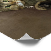 メリーいたずら – クリスマス子猫 ポスター (角)