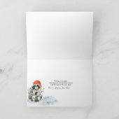 メリーおもしろいクリスマスかわいいラッコンホリデーカード カード (内部)