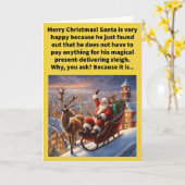 メリーおもしろいクリスマスに家でパンプン カード (黄色い花)