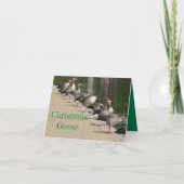 メリーおもしろいクリスマスのガチョウのグリーティングカード カード (正面)