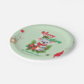 メリーおもしろいクリスマスのコアラSanta赤と緑Sc ペーパープレート (アングル)