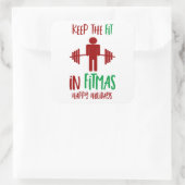 メリーおもしろいクリスマスのフィトマスプントレーナー スクエアシール (バッグ)