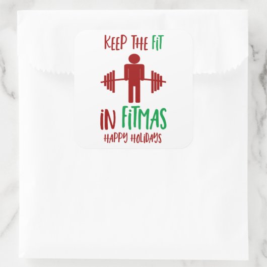 メリーおもしろいクリスマスのフィトマスプントレーナー スクエアシール (バッグ)