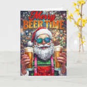 メリーおもしろいクリスマスカード カード (黄色い花)