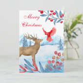 メリーおもしろいクリスマスカード サンキューカード (スタンド正面)