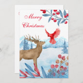 メリーおもしろいクリスマスカード サンキューカード (正面/裏面)