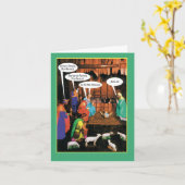 メリーおもしろいクリスマスカード – JesusBoBesus カード (黄色い花)