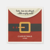 メリーおもしろいクリスマスサンタクロースいけな&ニース スタンダードカクテルナプキン (正面)