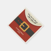 メリーおもしろいクリスマスサンタクロースいけな&ニース スタンダードカクテルナプキン (角)