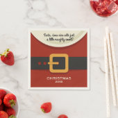メリーおもしろいクリスマスサンタクロースいけな&ニース スタンダードカクテルナプキン (インサイチュ)