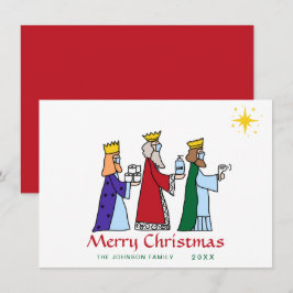 メリーおもしろいクリスマススリーキングスグリーティングホリデー シーズンカード