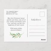 メリーおもしろいクリスマススリーキングスホリデー ポストカード (裏面)