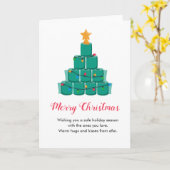 メリーおもしろいクリスマスツリートイレ紙転が カード (黄色い花)