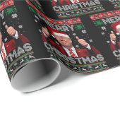 メリーおもしろいクリスマスドナルドトランプサンタクリスマス ラッピングペーパー (ロールコーナー)