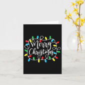 メリーおもしろいクリスマスライトクリスマスファミリーメンズ カード (黄色い花)