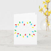 メリーおもしろいクリスマスライトクリスマスファミリーメンズ カード (黄色い花)