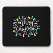 メリーおもしろいクリスマスライトクリスマスファミリーメンズ マウスパッド (正面)
