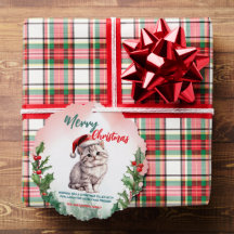 メリーおもしろいクリスマスリースかわいい猫ネコ