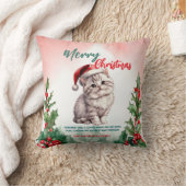 メリーおもしろいクリスマスリースかわいい猫ネコ クッション (ブランケット)