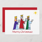 メリーおもしろいクリスマス三王国王挨拶 シーズンカード (正面/裏面)