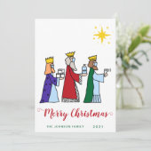 メリーおもしろいクリスマス三王国王挨拶 シーズンカード (スタンド正面)